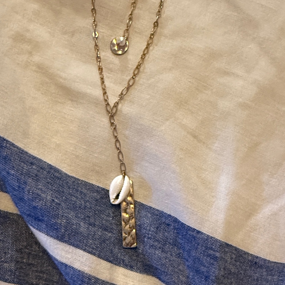 Gold Shell Pendant Necklace